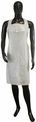 White Flat Packed Polythene Aprons 686 x 1168mm - (27'' x 46'')